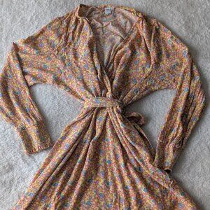 Floral Tie Mini Dress